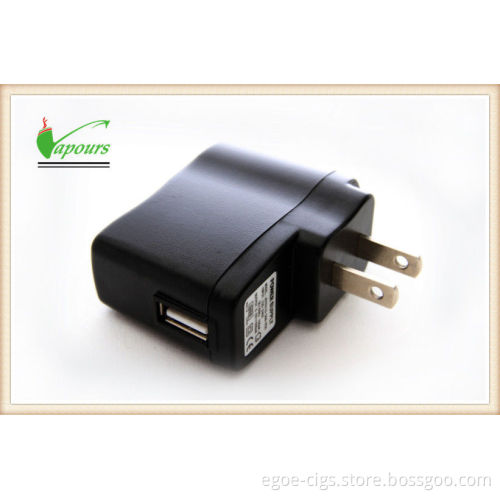 E Cig Accessories Ce Sgs Approved , Black Blue Mini Ego Wall Charger With A Usb Port